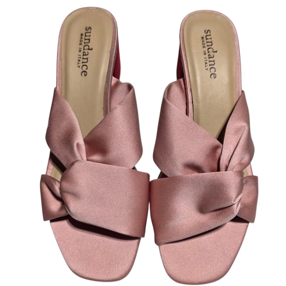 EUC SUNDANCE TRANQUIL SHADES SATIN MULES IN ROSA SZ 40 - Picture 2 of 8